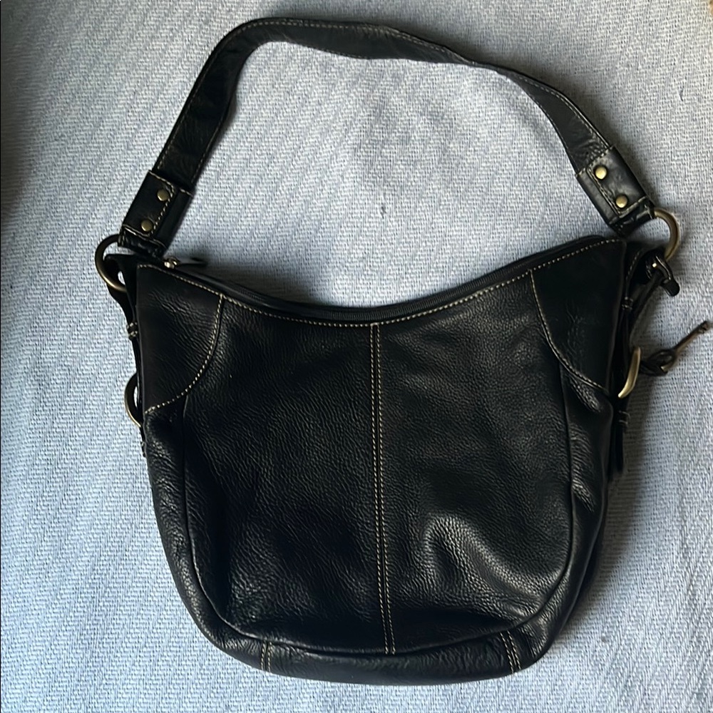 Fossil Black Leather 1954 shoulder bag/purse